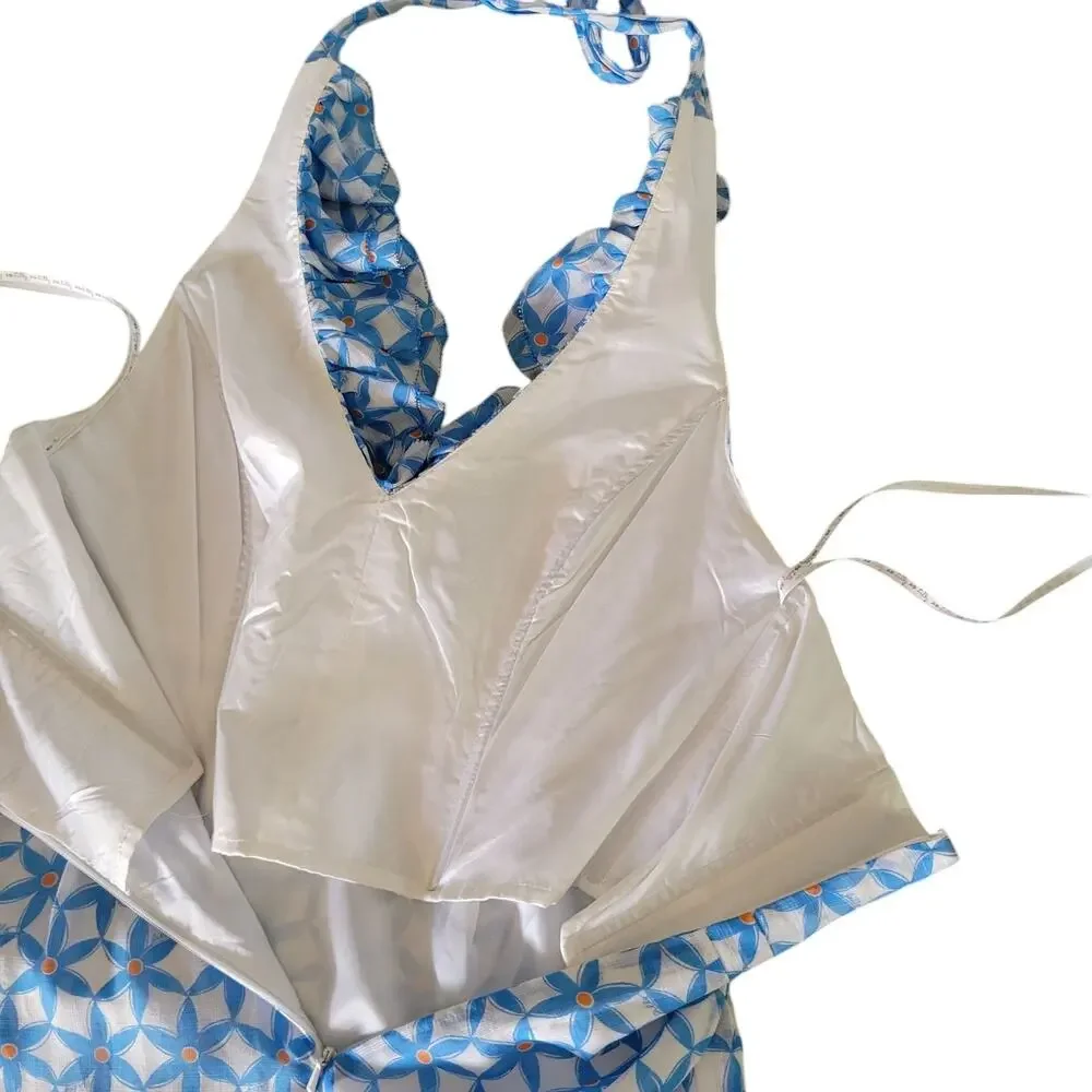 Beachy Lilly Pulitzer Y2K baby doll silk dress sea star dress size 2 - Picture 6 of 13